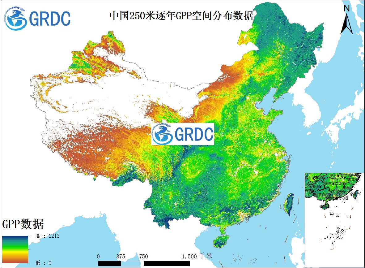 2000-2022年中国250米逐年GPP数据集
