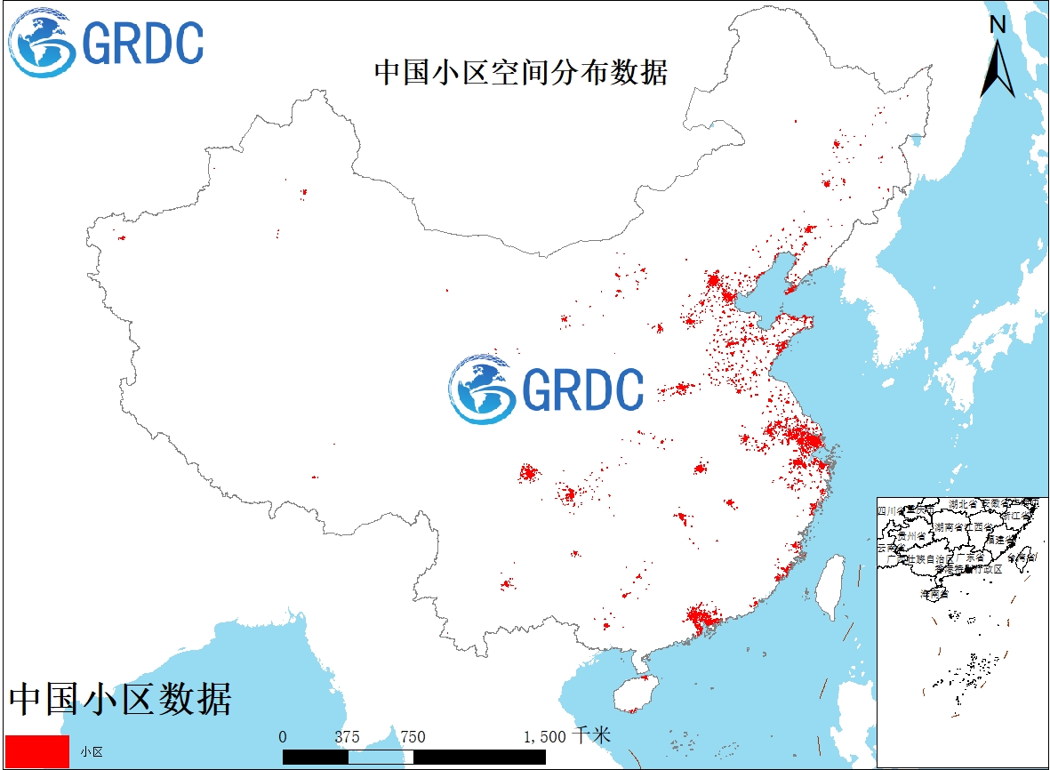 2023年中国小区空间分布数据（面）