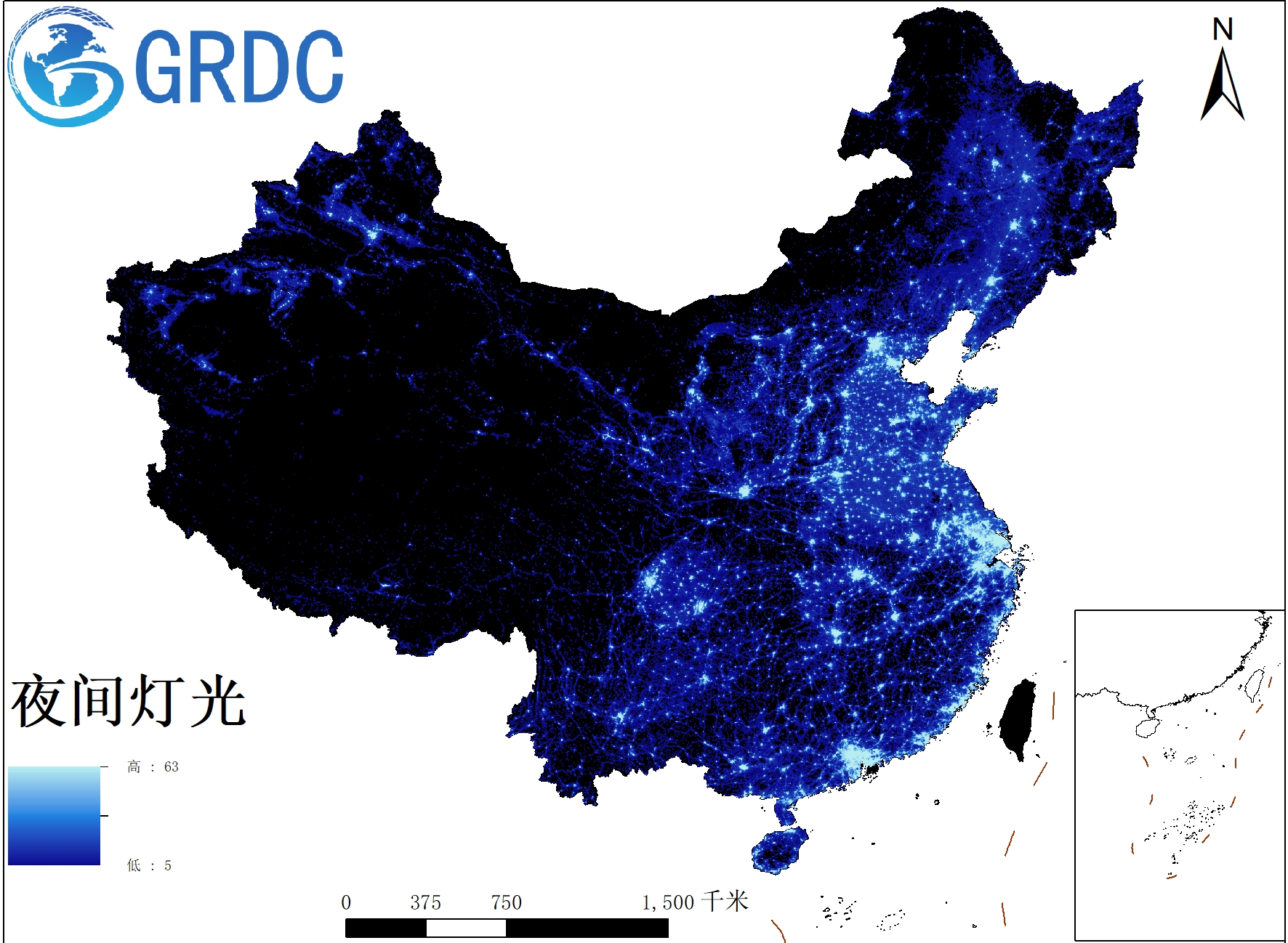 1992-2022年经过矫正的夜间灯光数据