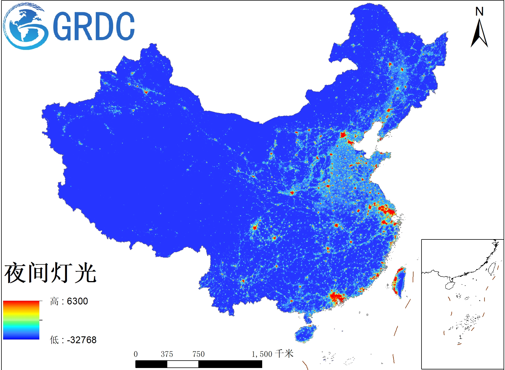 中国逐年人造夜间灯光数据集（1984-2020）