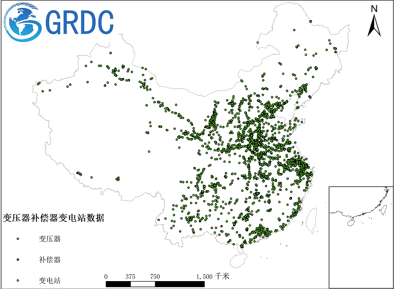 中国变压器补偿器变电站点位数据