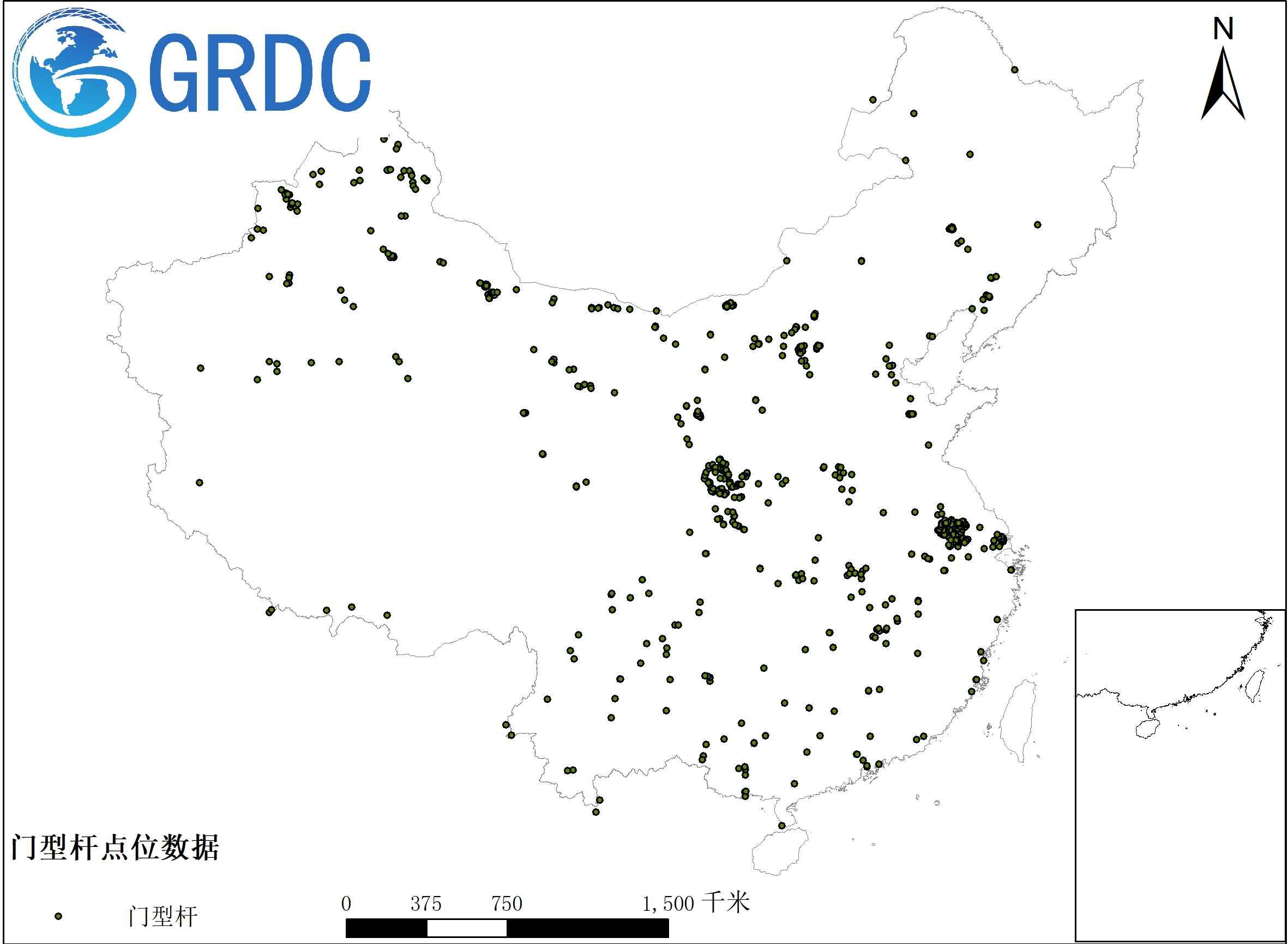 中国门型杆点位数据