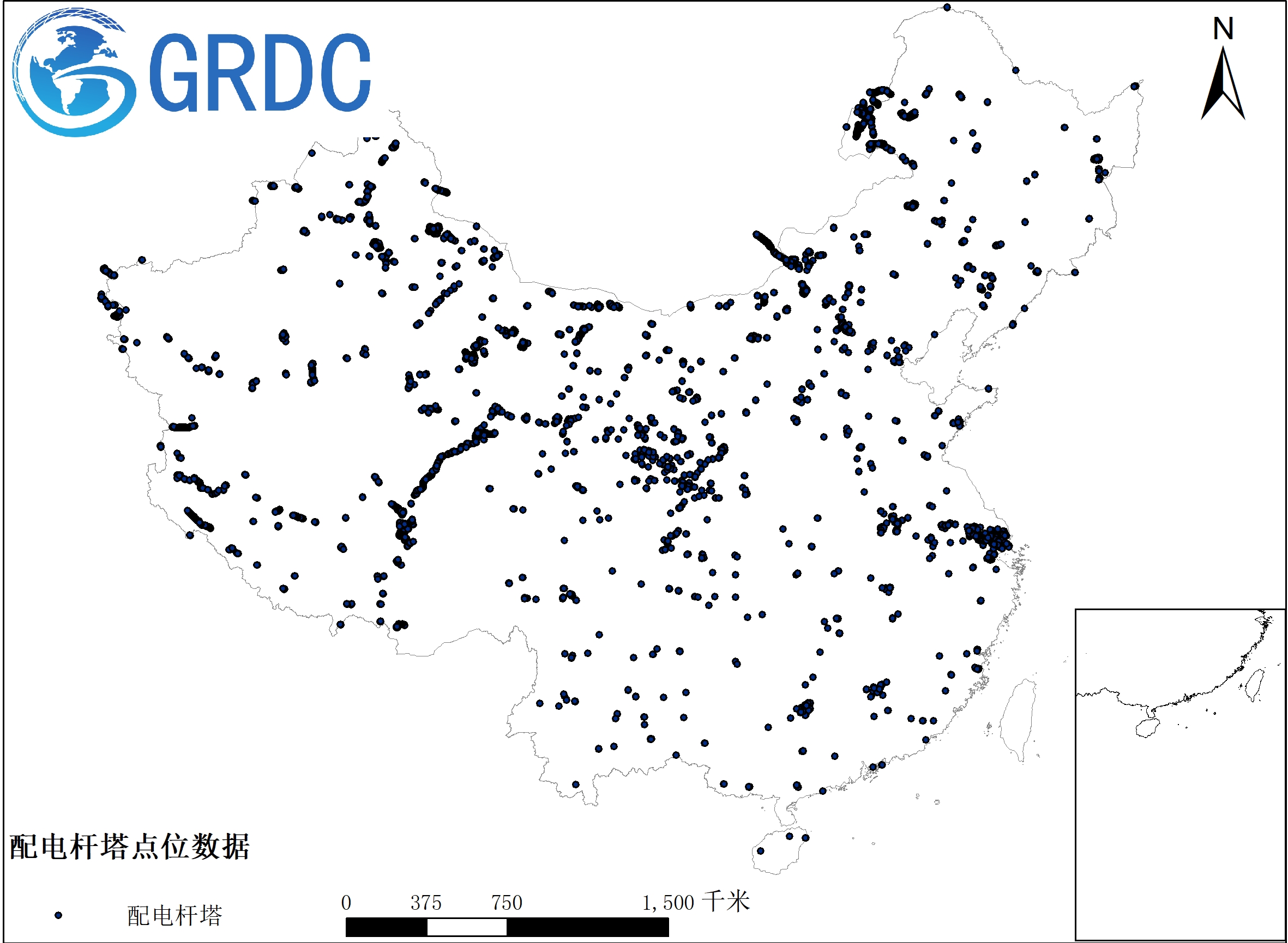 中国配电杆塔数据