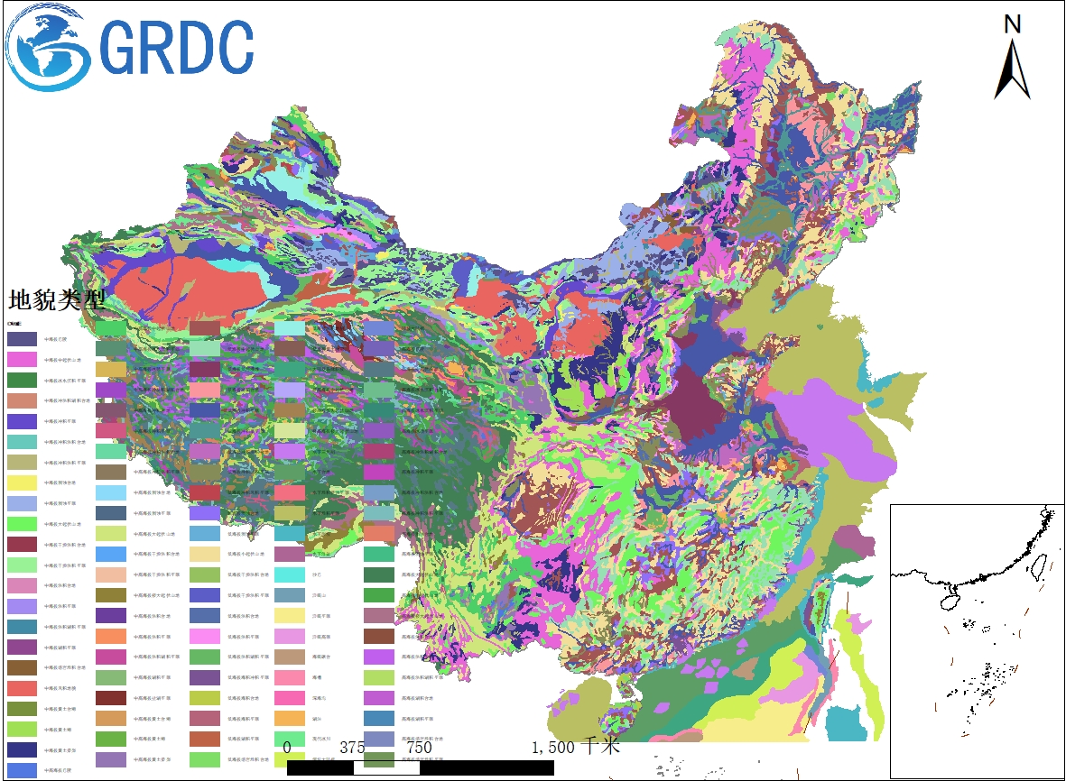 1:100万中国地貌类型数据