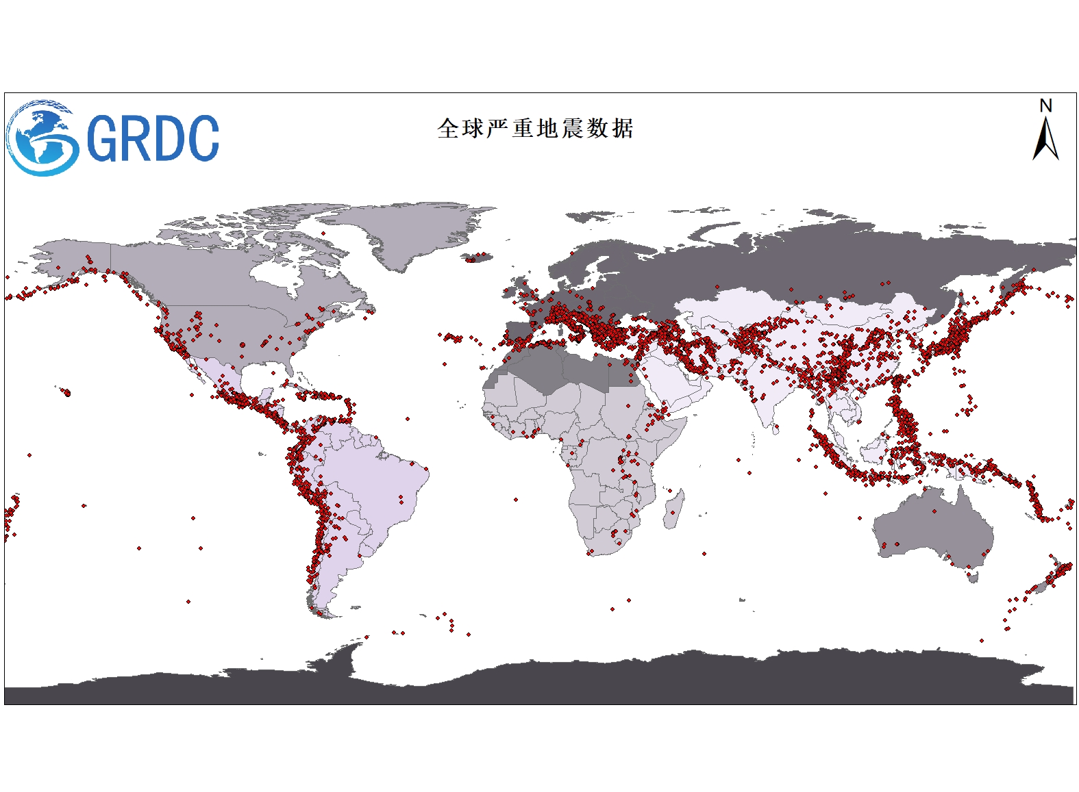 全球重震数据空间分布