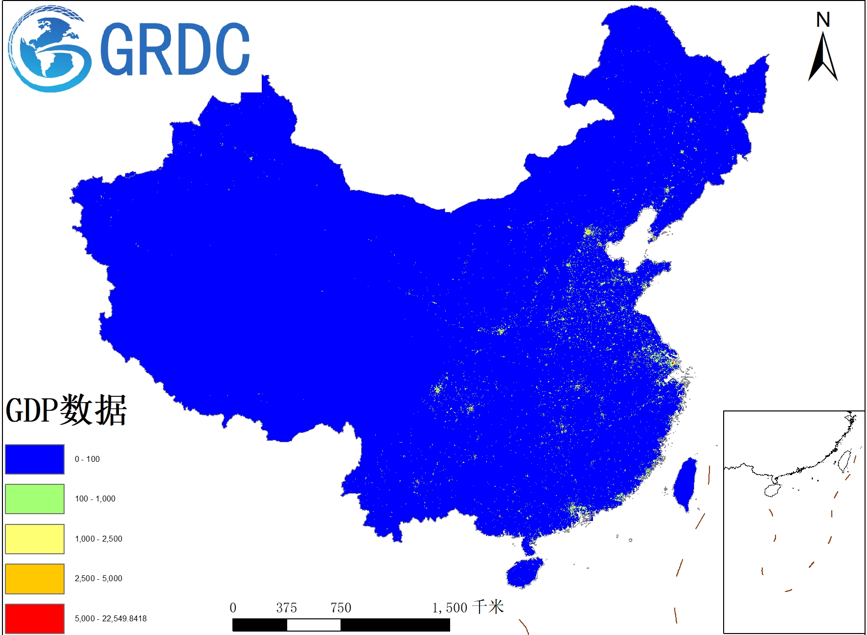 2014-2020年GDP栅格数据集