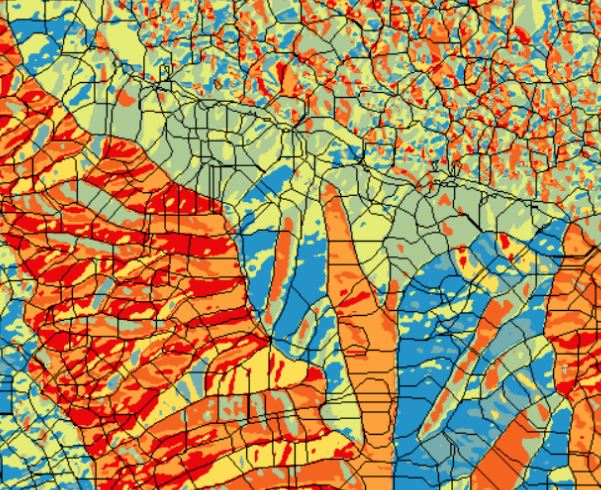 基于曲率分水岭法的胁迫单元提取工具