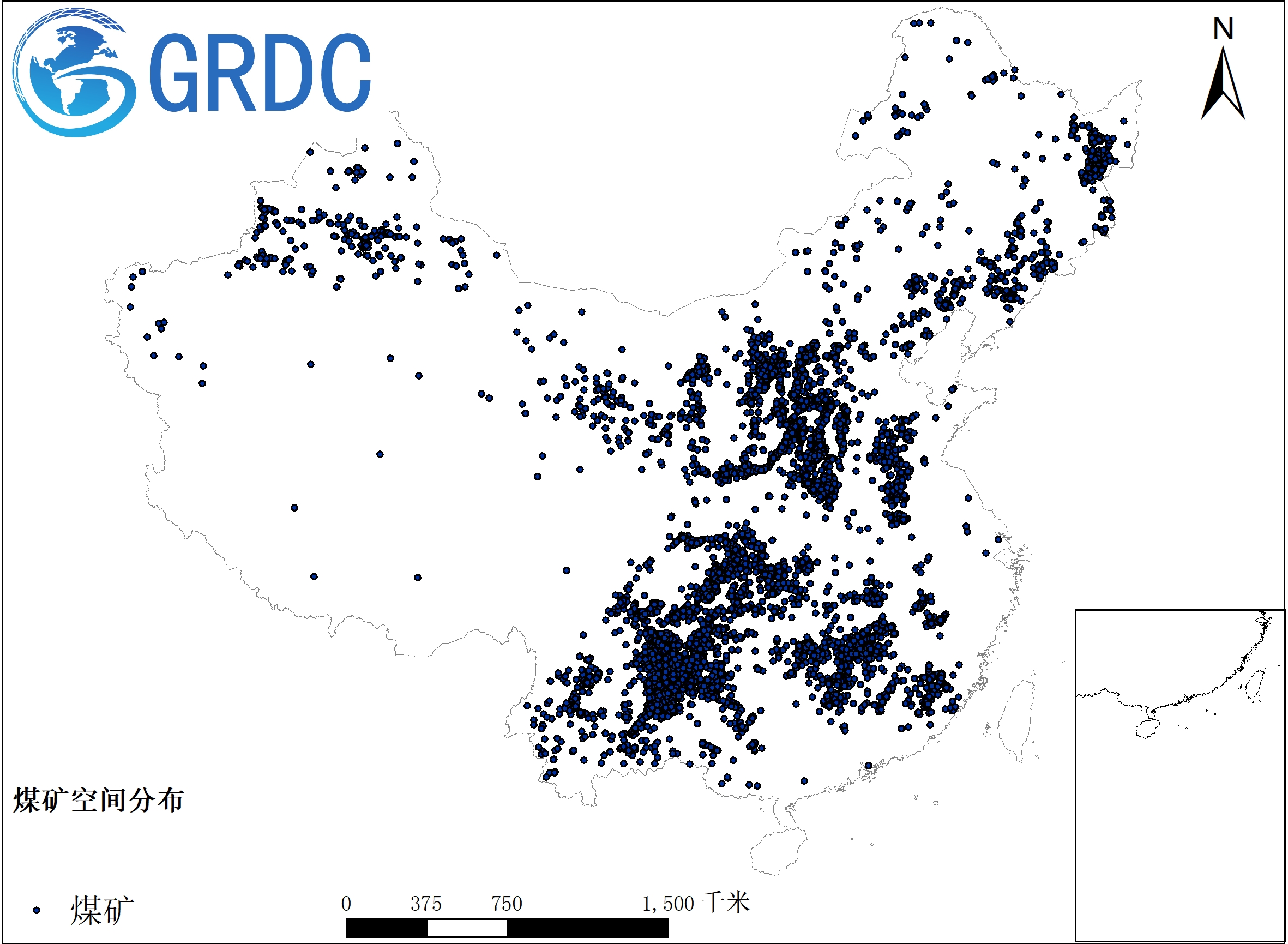 中国煤矿空间分布数据