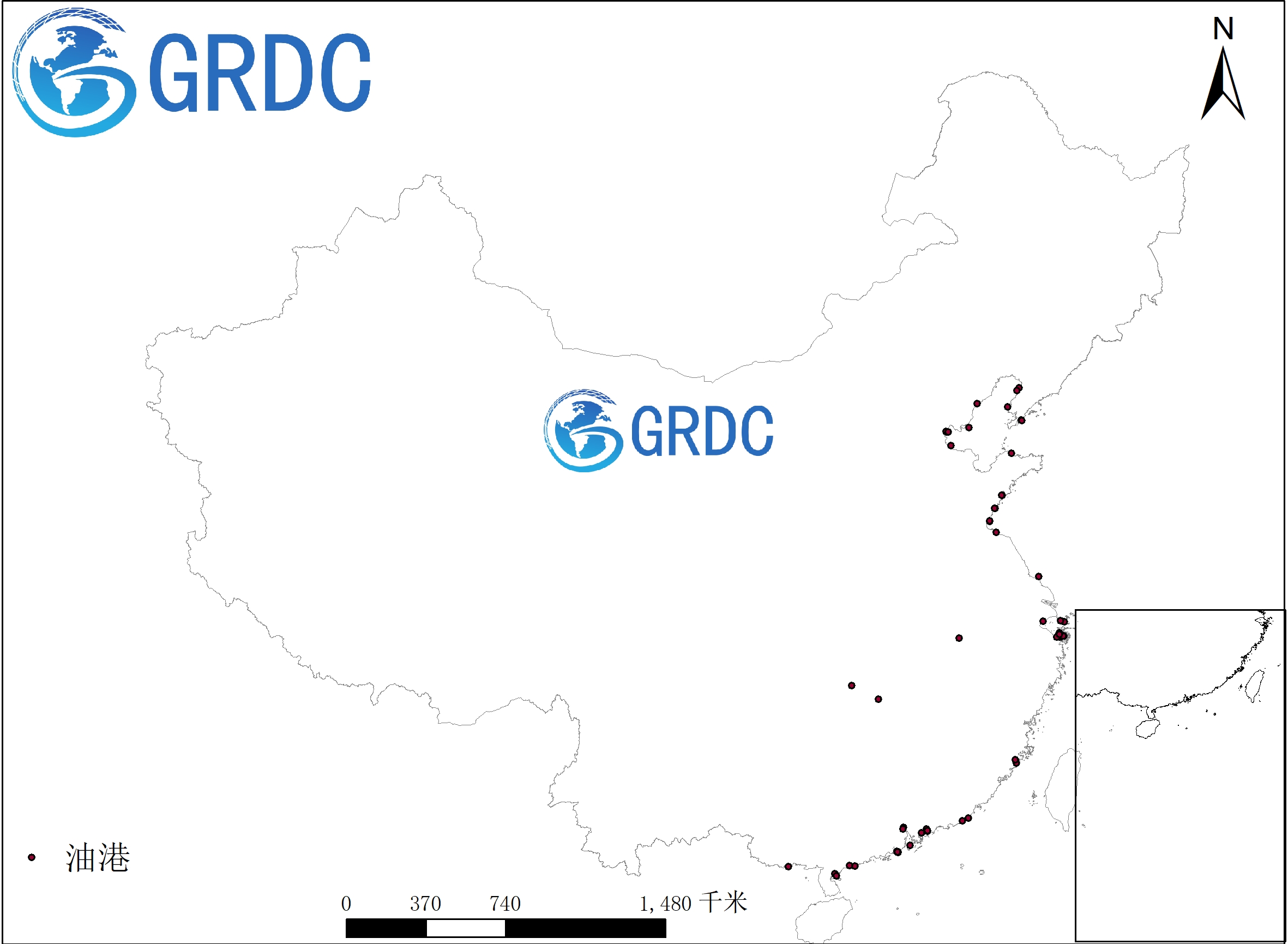 中国油港分布点数据