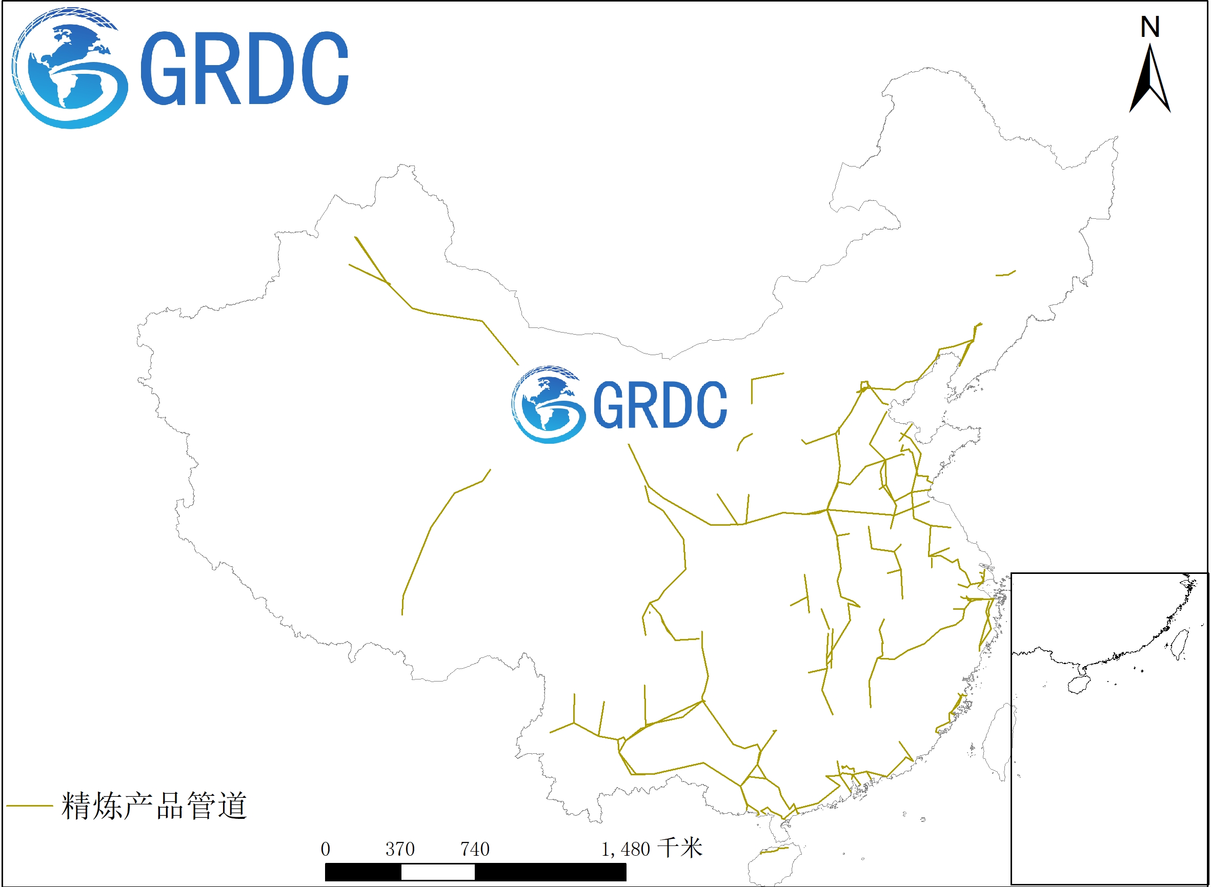 中国精炼产品管道数据
