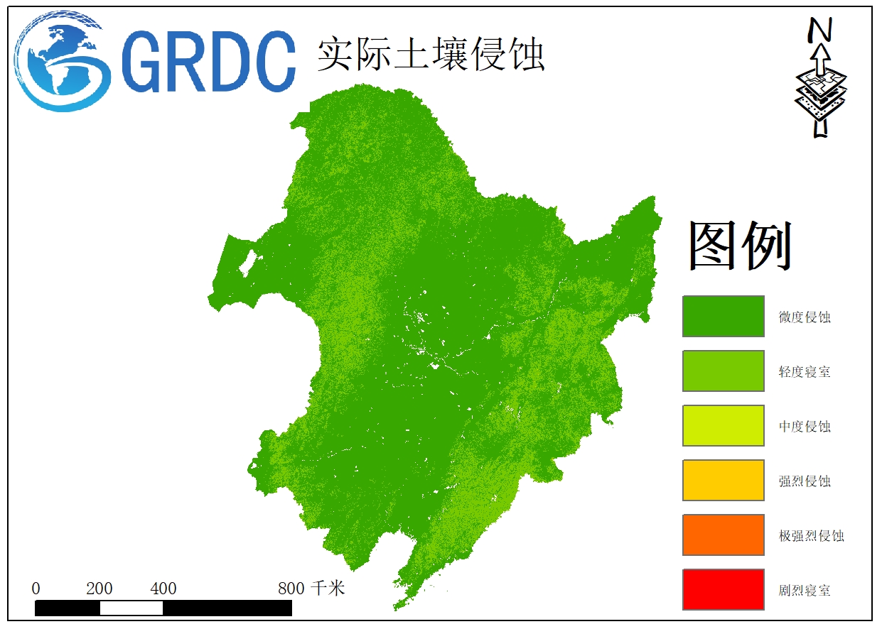 中国黑土区实际土壤水力侵蚀数据