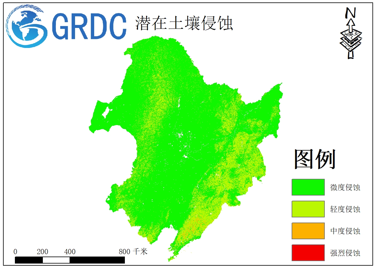 中国黑土区潜在土壤水力侵蚀数据集