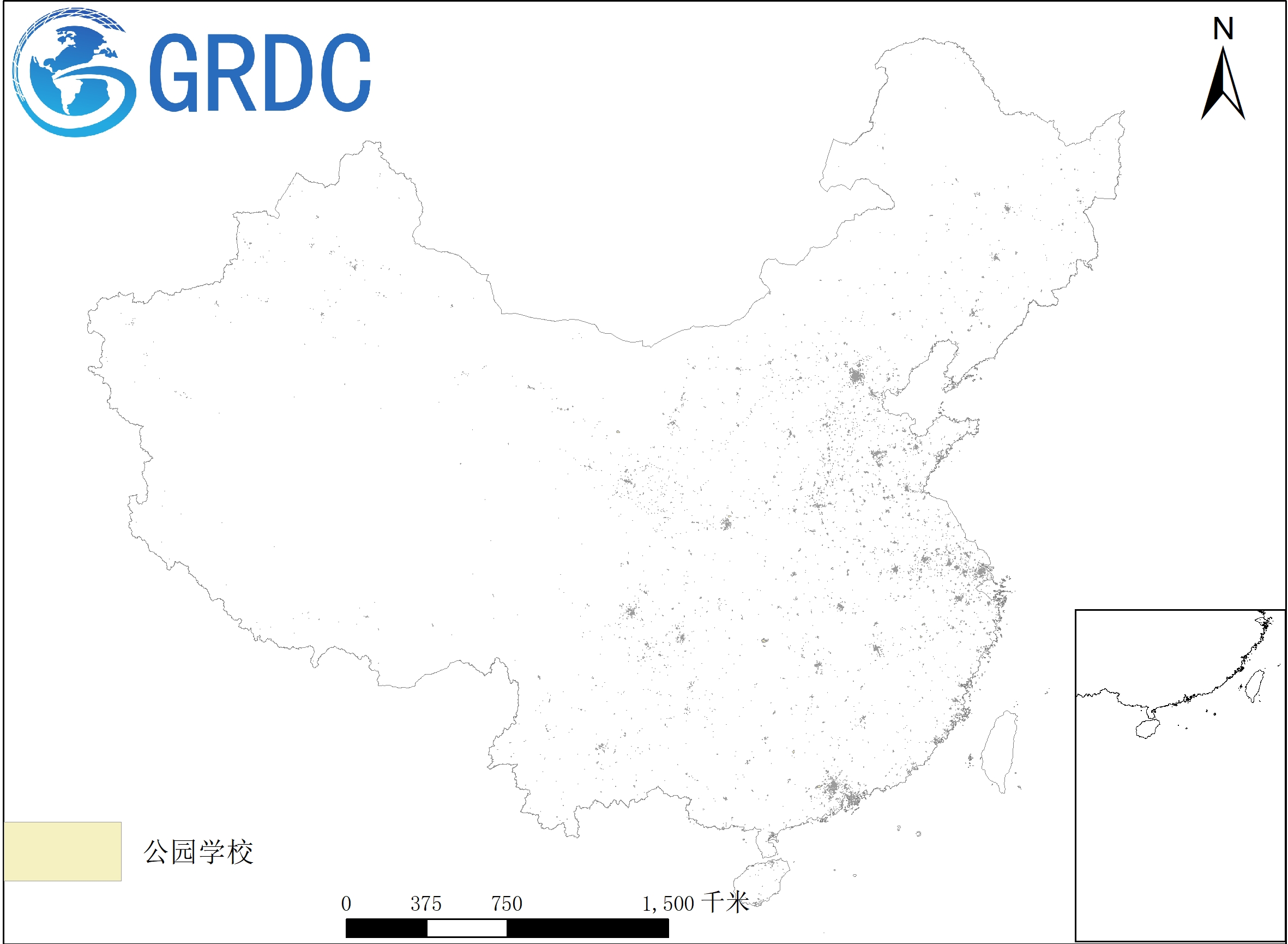 中国公园学校空间分布