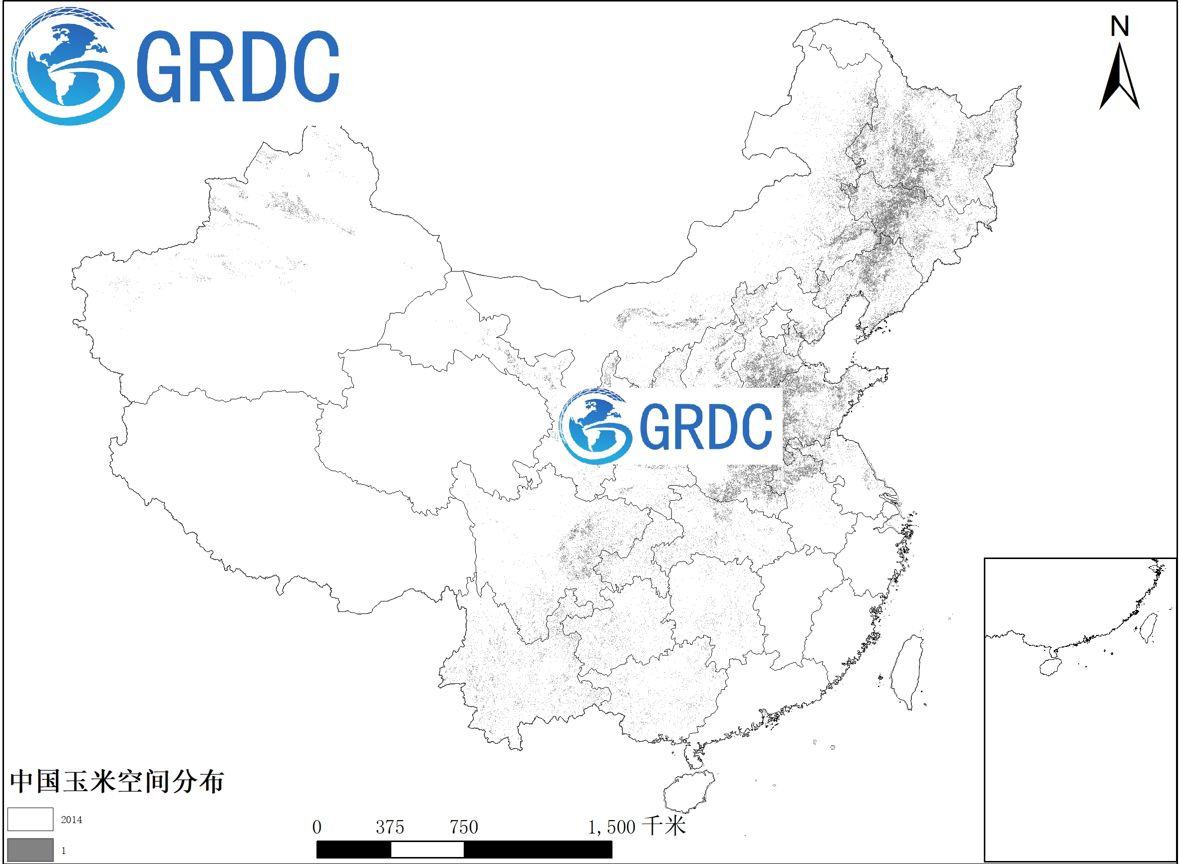 中国玉米空间分布
