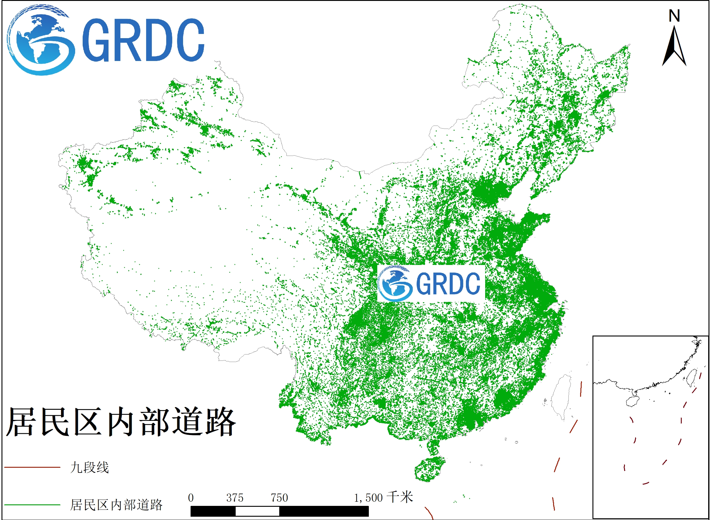 居民区内部道路数据