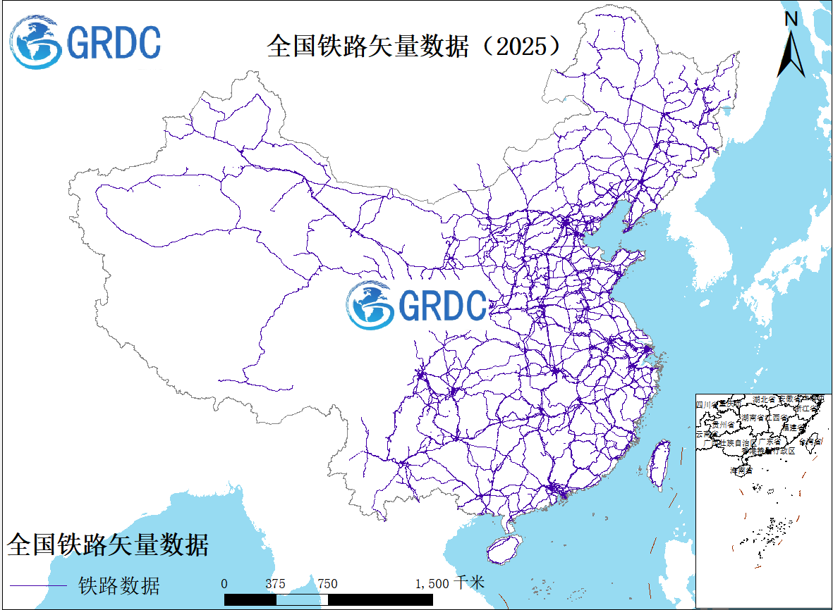 全国铁路分省矢量数据（2025）