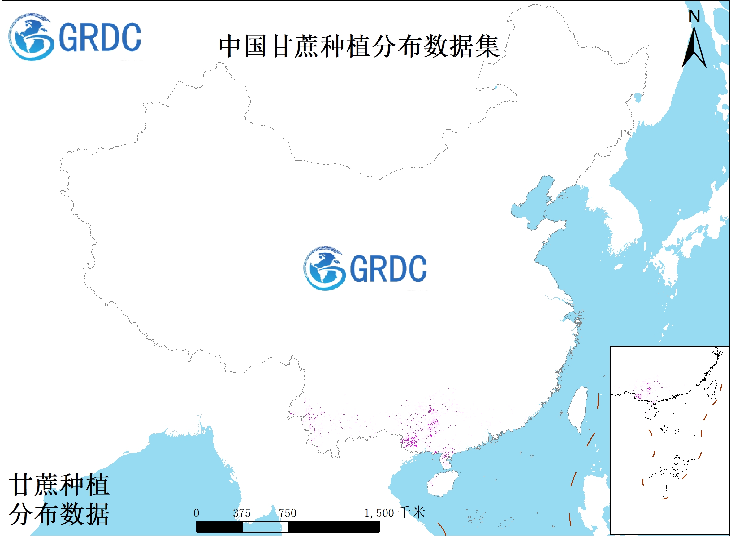中国甘蔗种植分布数据集（2016-2020年）
