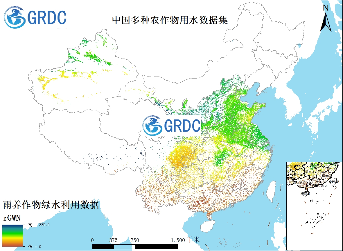 中国多种农作物用水数据集（1991-2019）