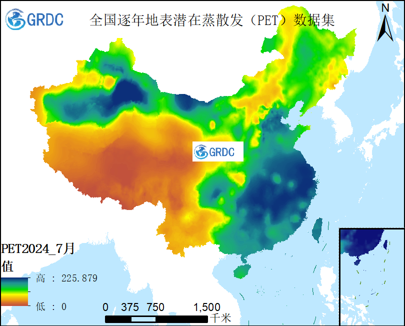 基于Thornthwaite模型的1982-2024年中国逐年30米分辨率PET数据集