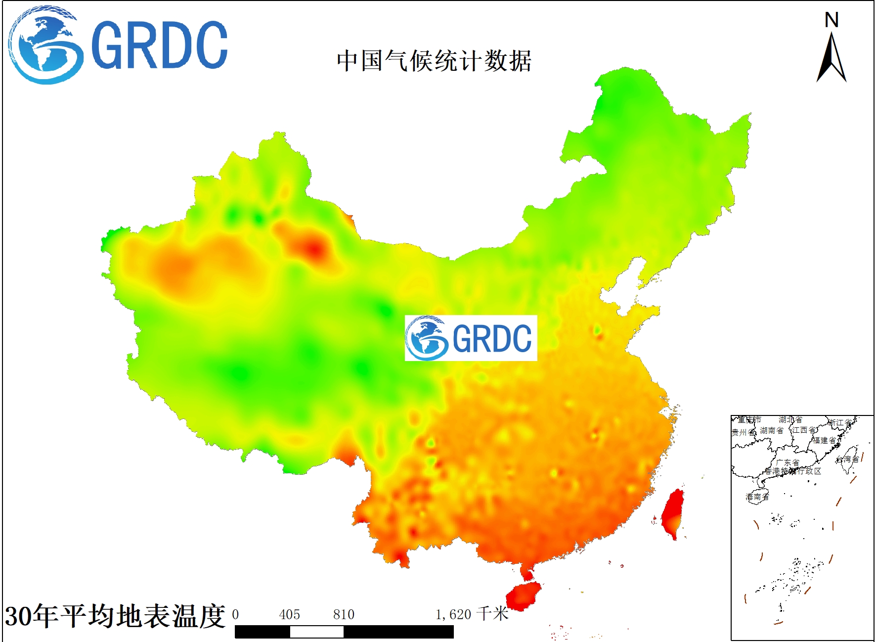 1991-2020年气候背景数据集