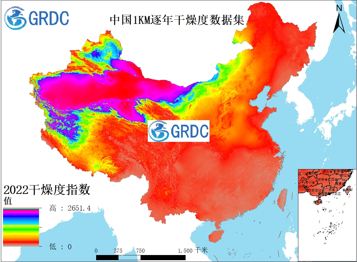 中国1KM逐年干燥度数据集（2000-2022）