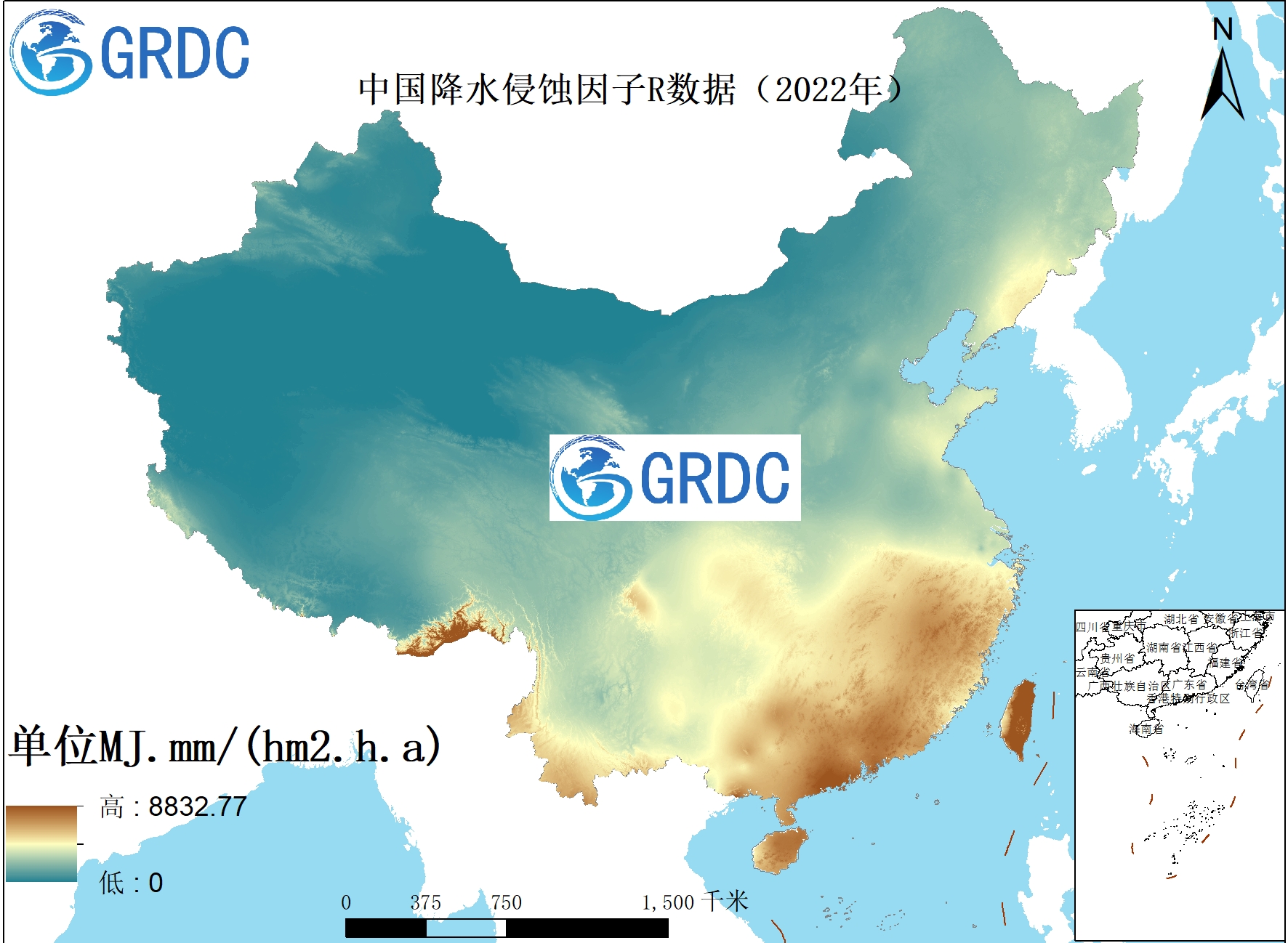 中国1KM降水侵蚀因子R数据集（2000-2022）