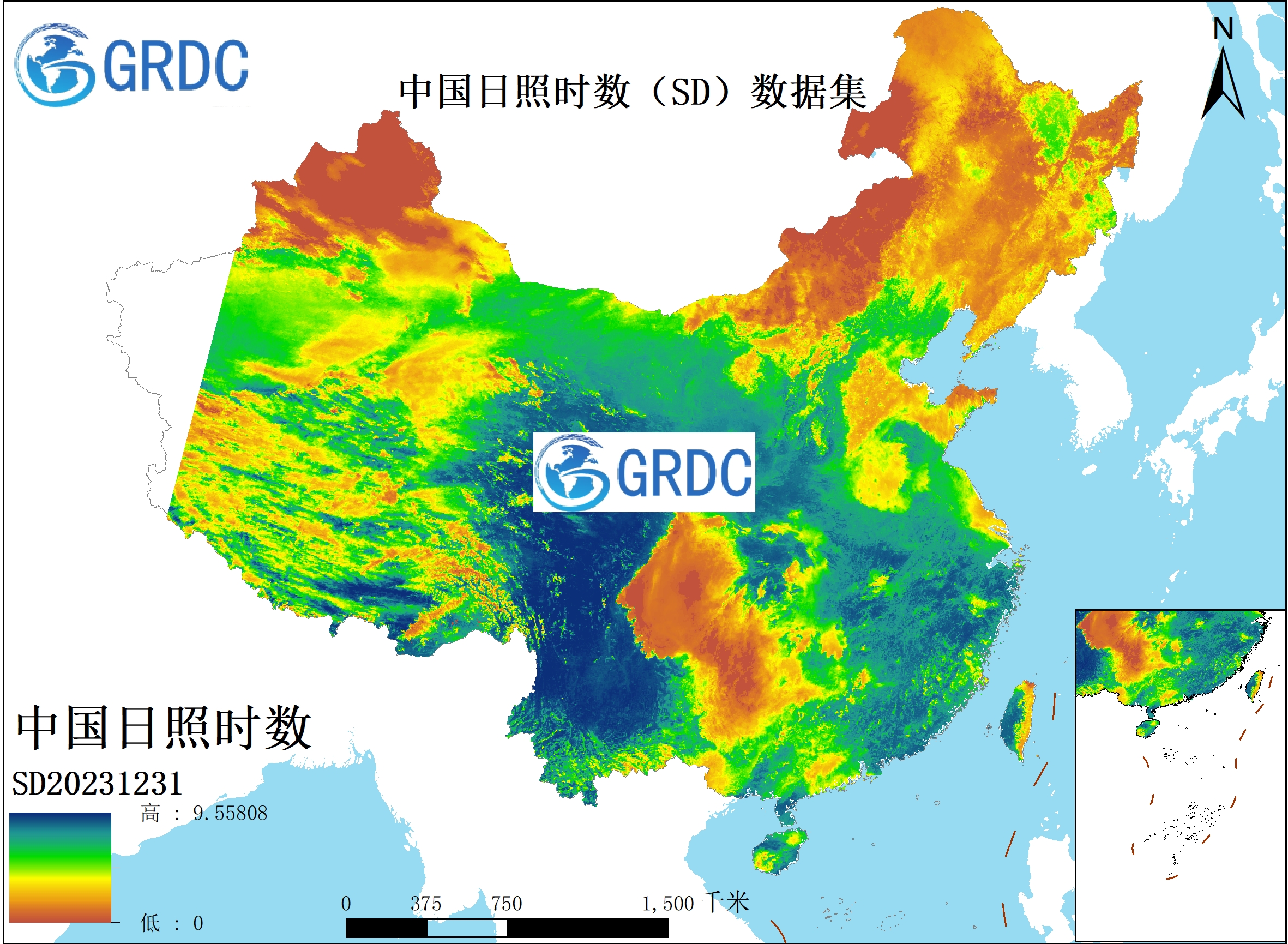 中国日照时数（SD）数据集（2016-2023）