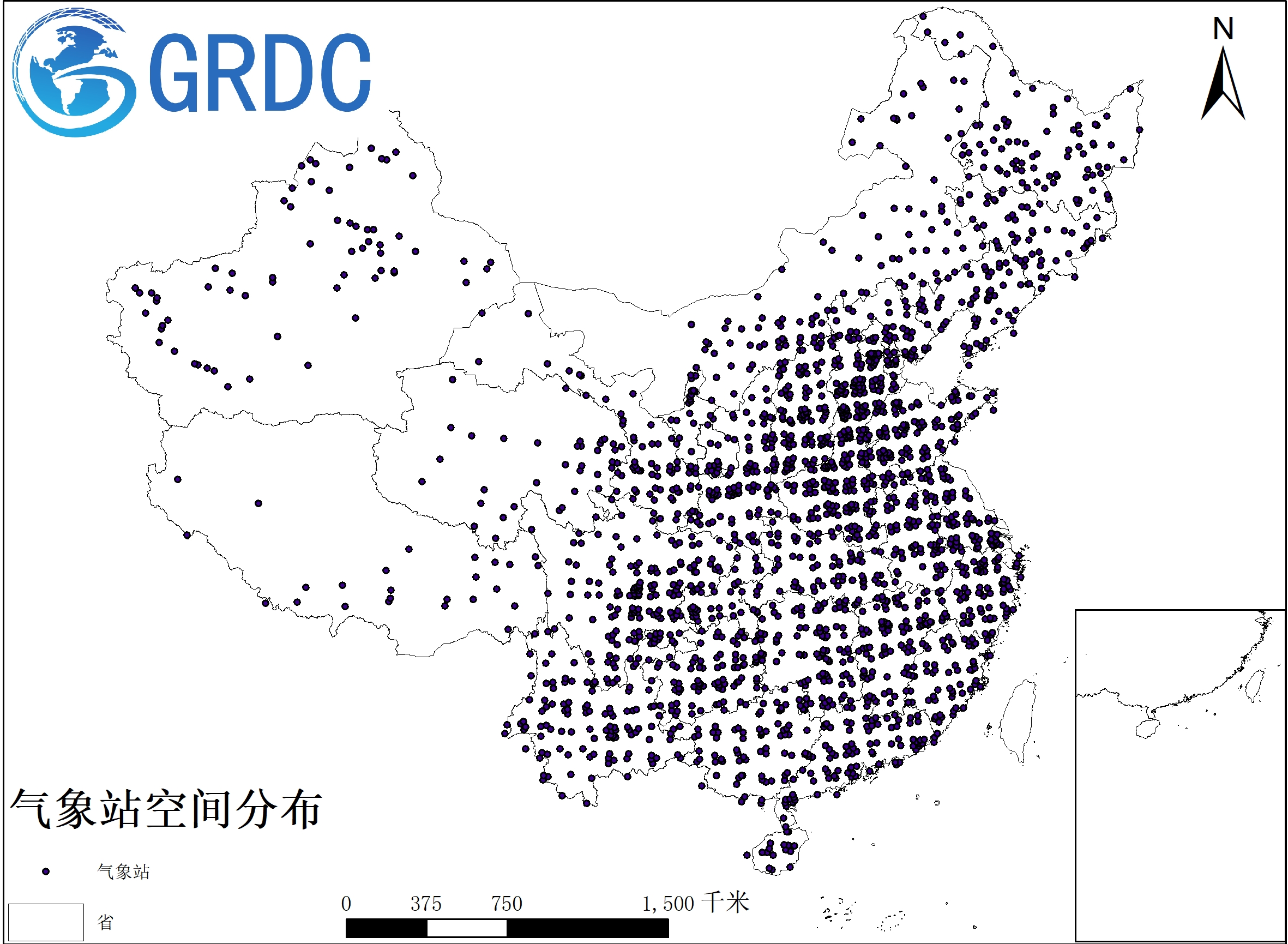 中国气象站数据（国际交换站）