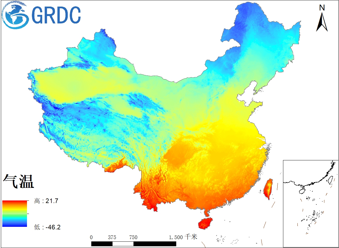 中国气温和降水空间差值数据集（1901年至今）