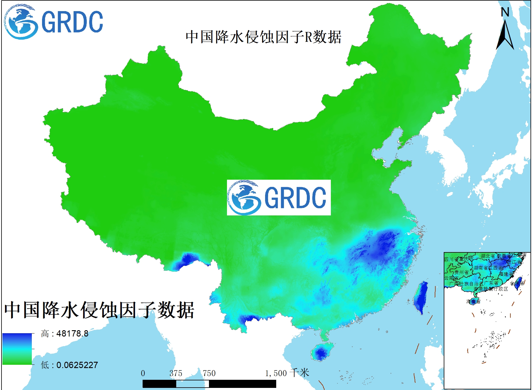 中国1KM降水侵蚀因子R（2000-2022）