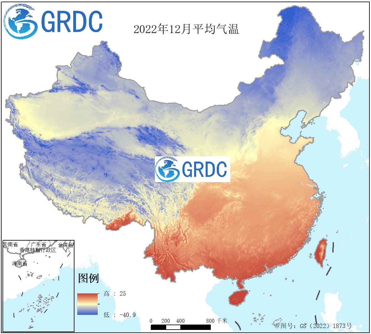 中国1KM分辨率月平均气温数据集1950-2023