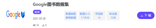 谷歌图书数据集