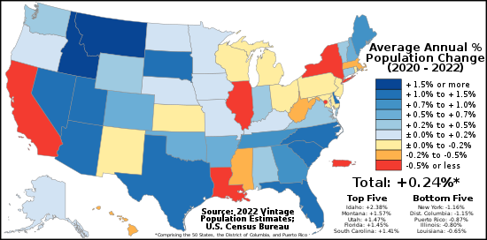 美国人口普查局各州地图