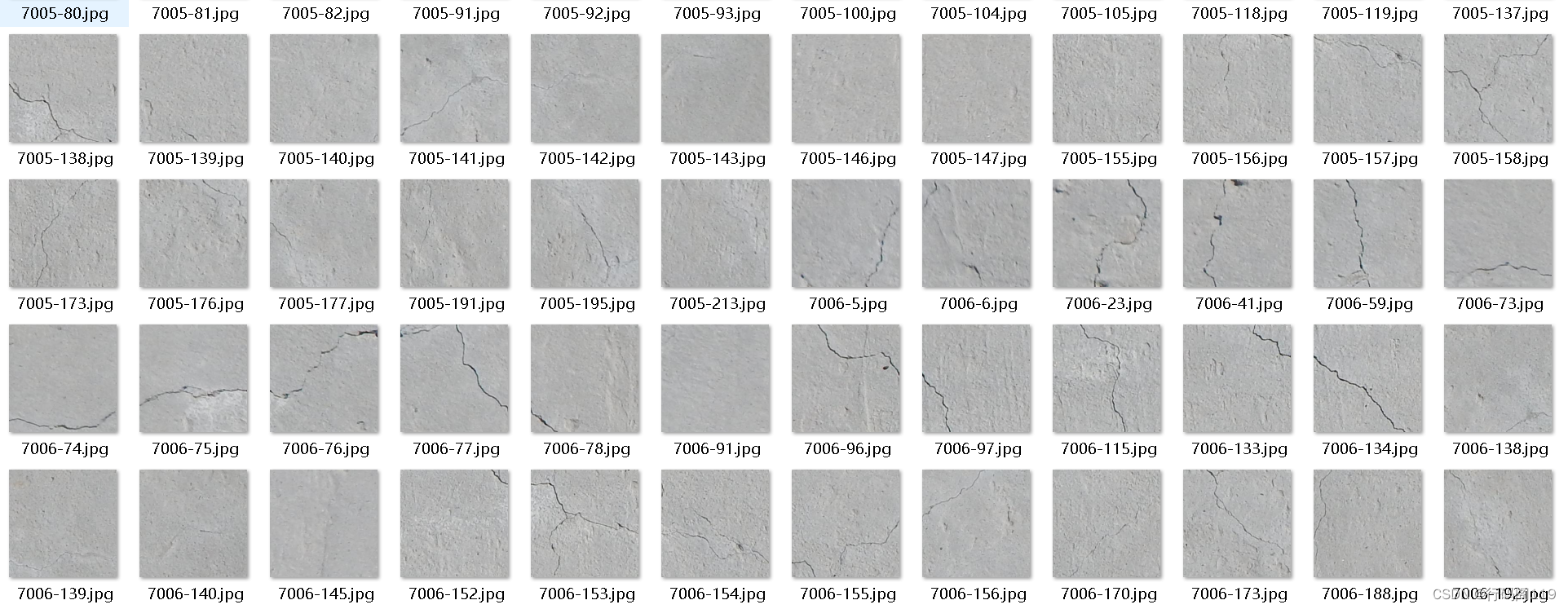 用于分类的混凝土裂缝图像