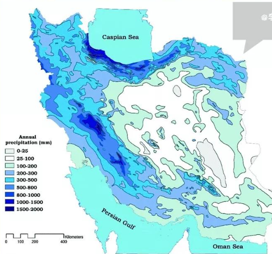 伊朗城市降雨量