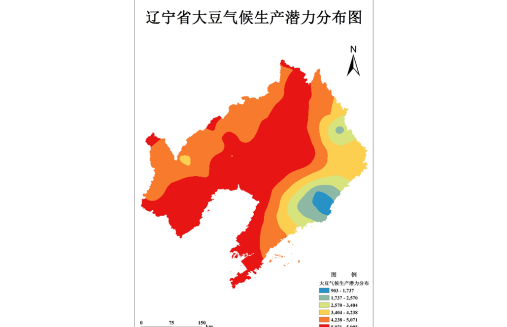 辽宁省1km大豆气候生产潜力数据集（1960-2010）