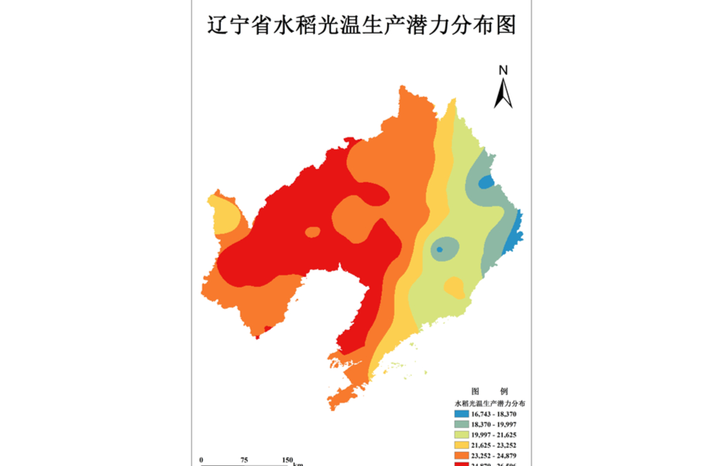 辽宁省1km水稻光温生产潜力数据集（1960-2010年）