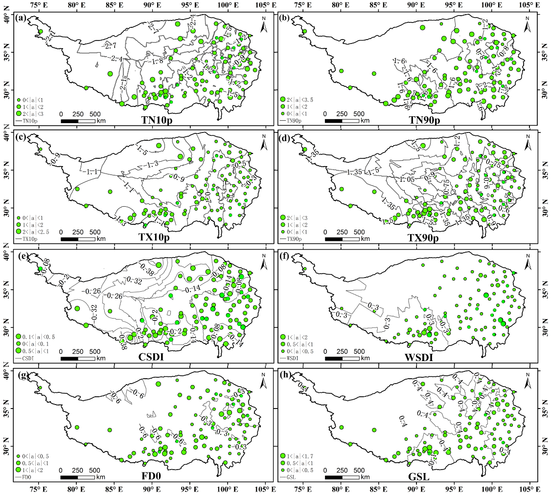 1960-2012年青藏高原气候极端指数数据集