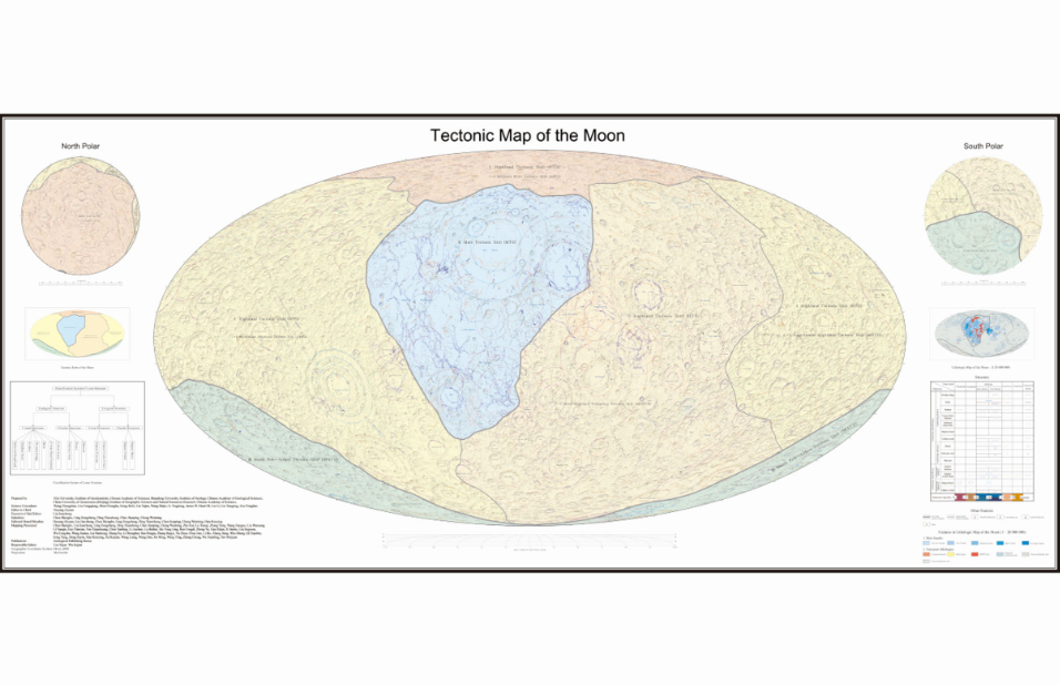 1：250万比例的月球全球构造图