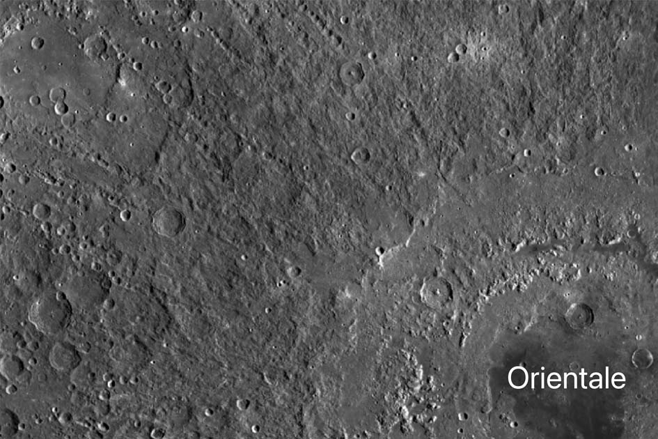 月球东方撞击盆地次生陨石坑