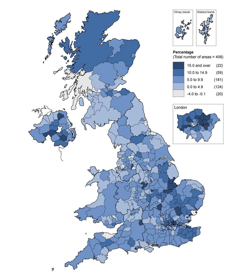 英国人口数据 200120112021