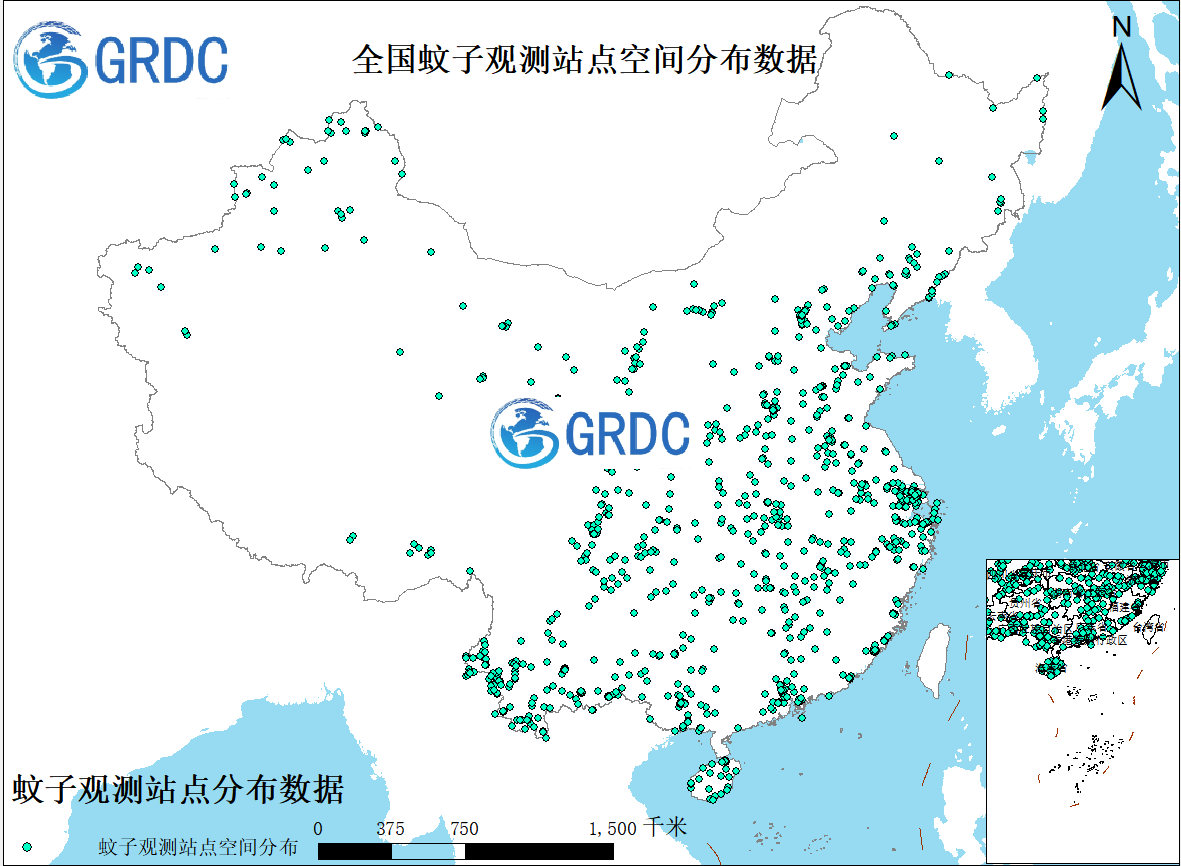 中国大陆蚊子种群及密度数据集（1955-2023）