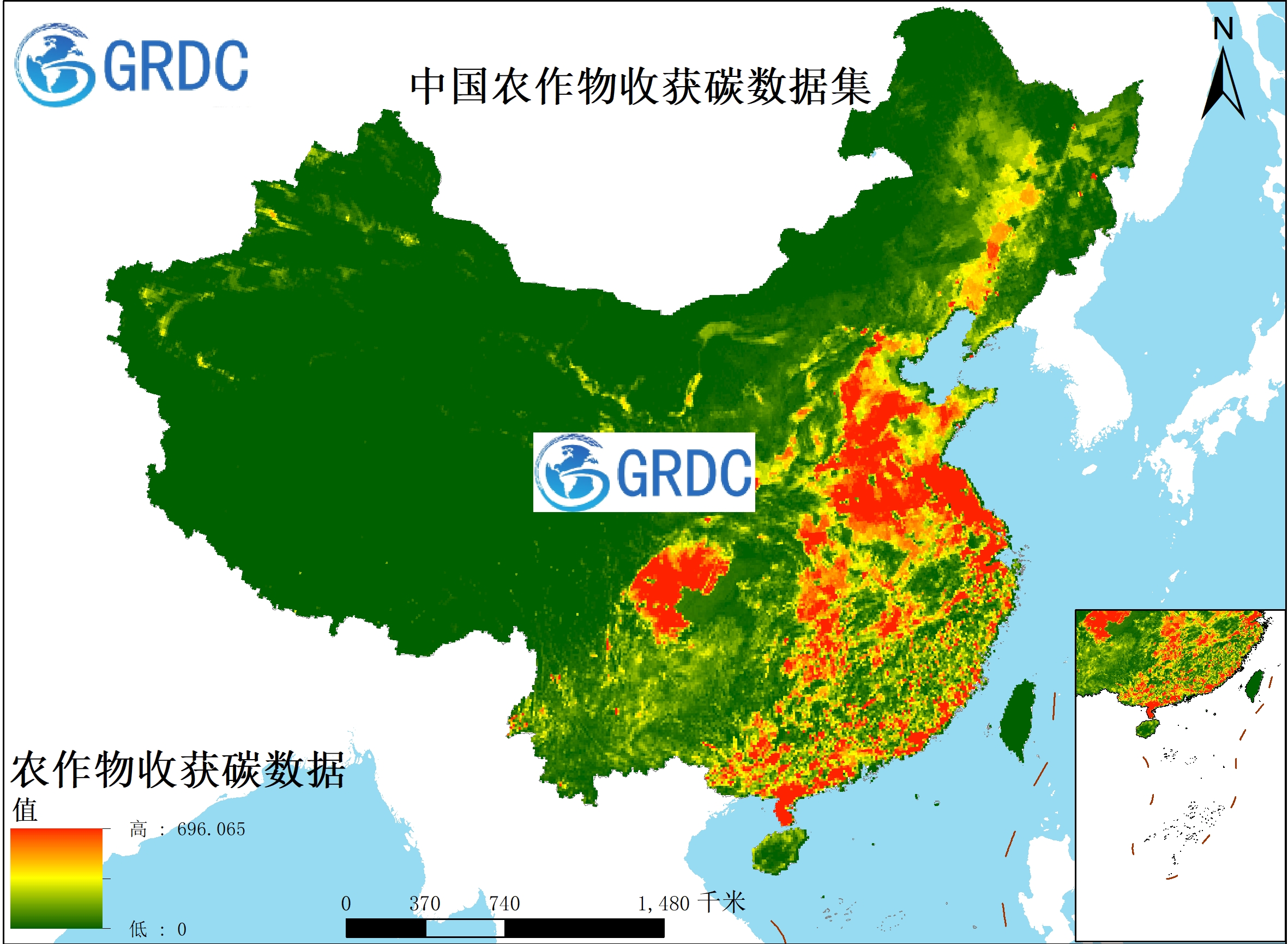 中国农作物收获碳数据集（1981-2020）