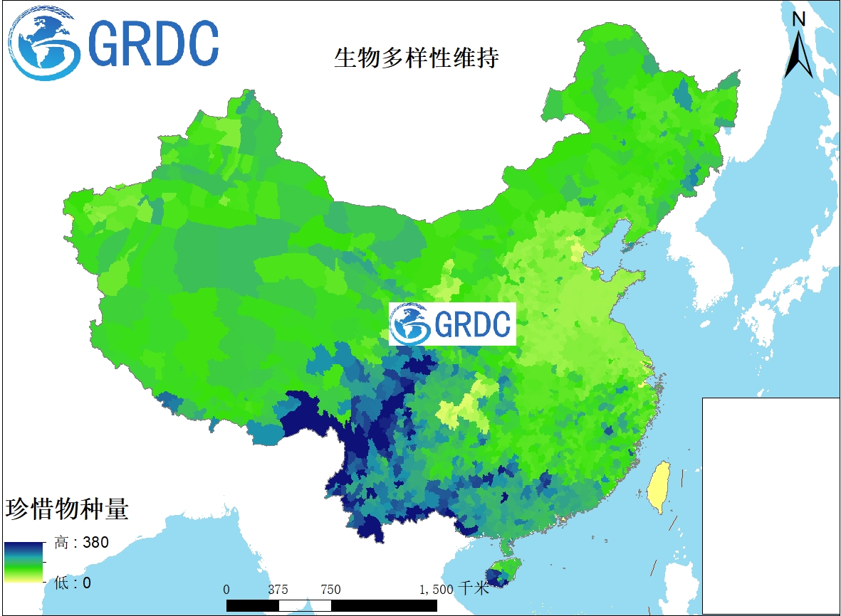 中国生物多样性维持数据