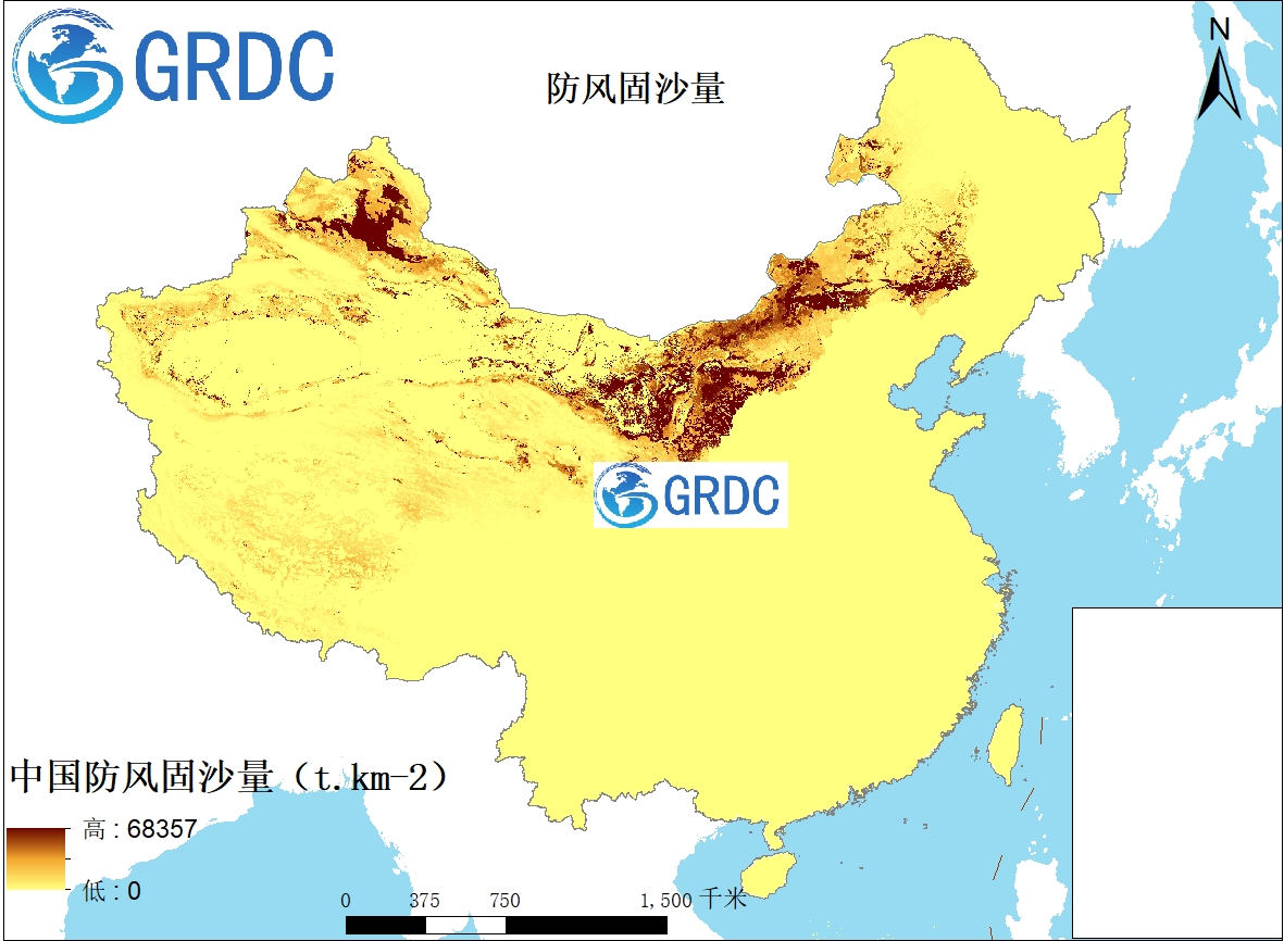 中国防风固沙量数据