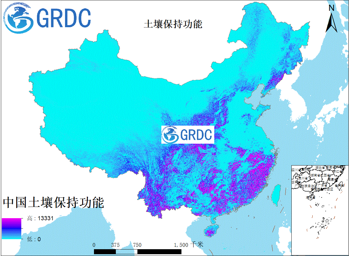 中国土壤保持功能