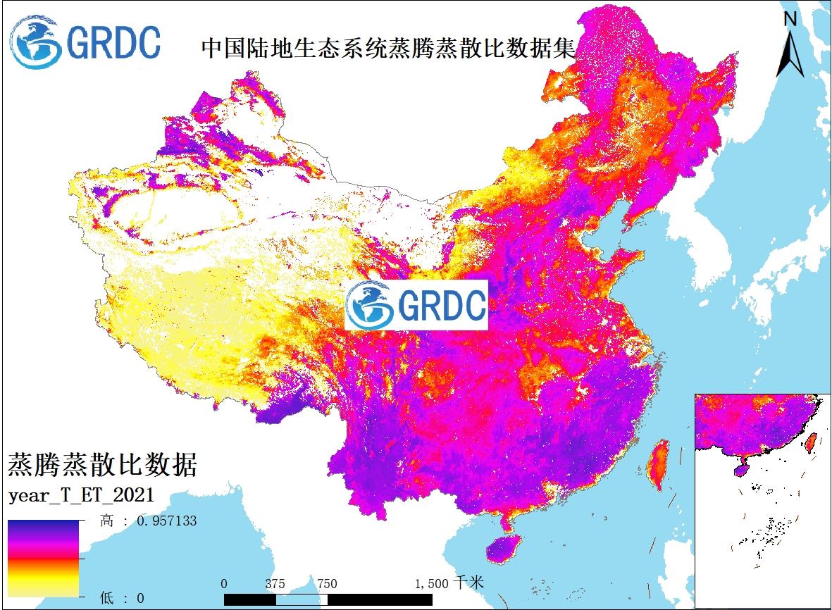 中国陆地生态系统蒸腾蒸散比数据集（1981-2021）