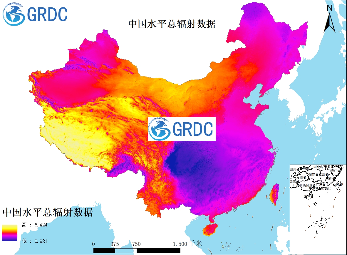 中国水平总辐射数据（GHI）