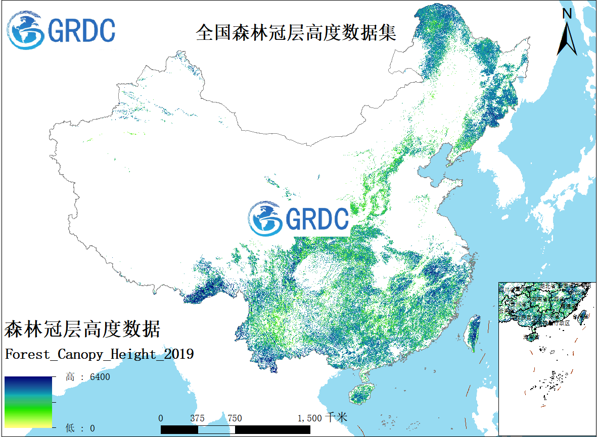 全国森林冠层高度数据集（2019）