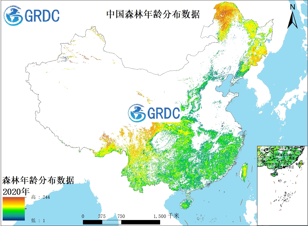 中国森林年龄分布数据（2020）